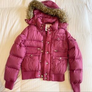True Religion Down Puffer Parka Hooded Jacket